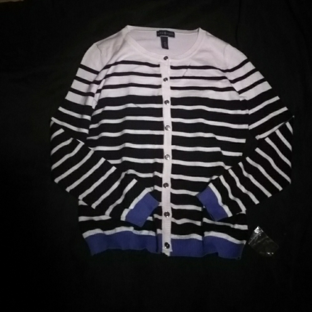 Karen Scott striped cardigan